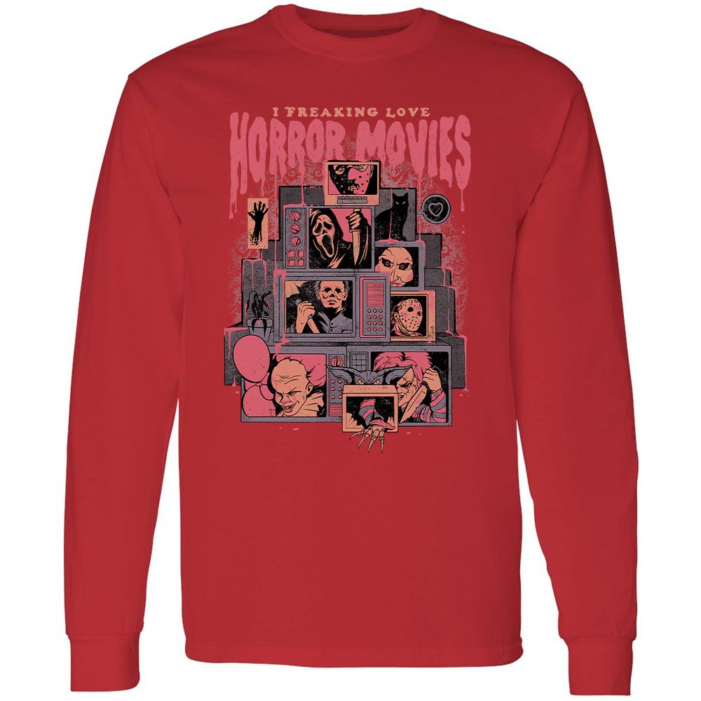 Long Sleeve T-Shirt - R9GCUXUL - Red - 14