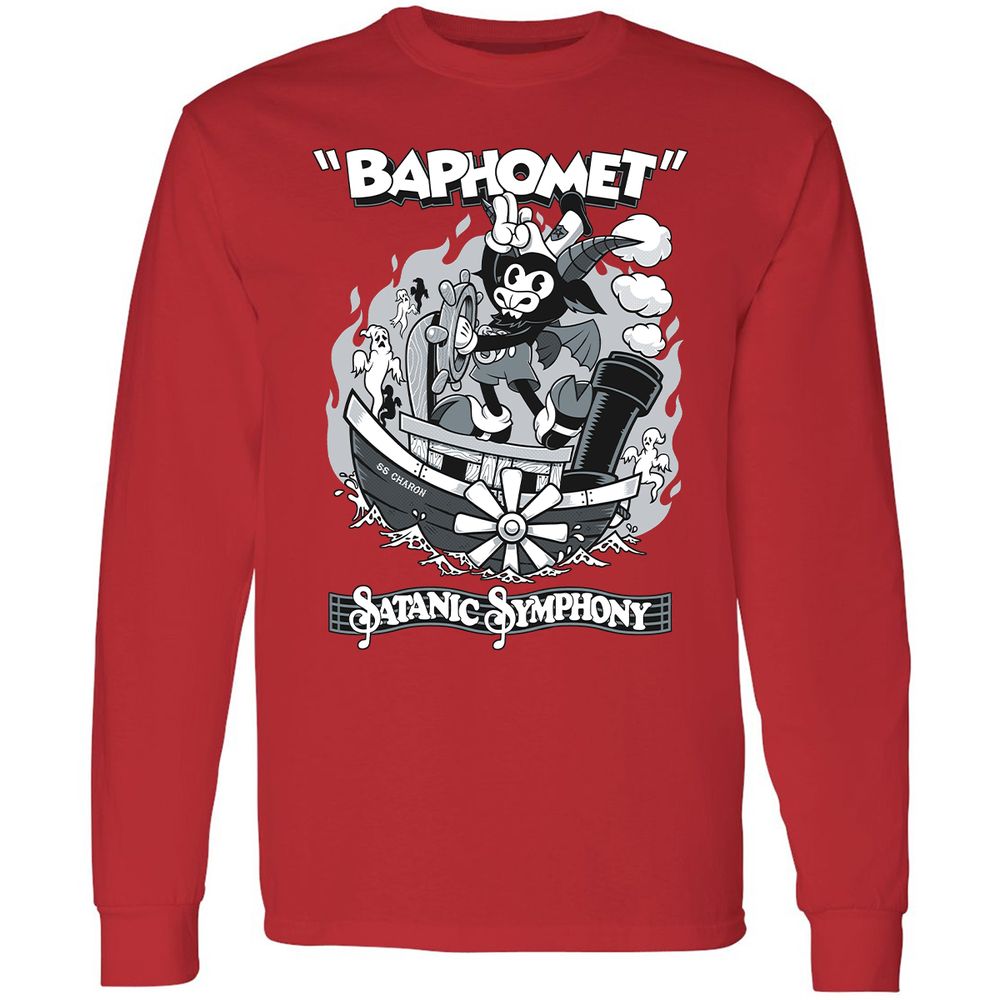 Long Sleeve T-Shirt - EGRQYVXZ - Red - 14