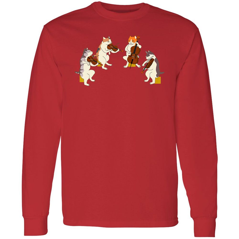 Long Sleeve T-Shirt - V2KNZXWS - Red - 14