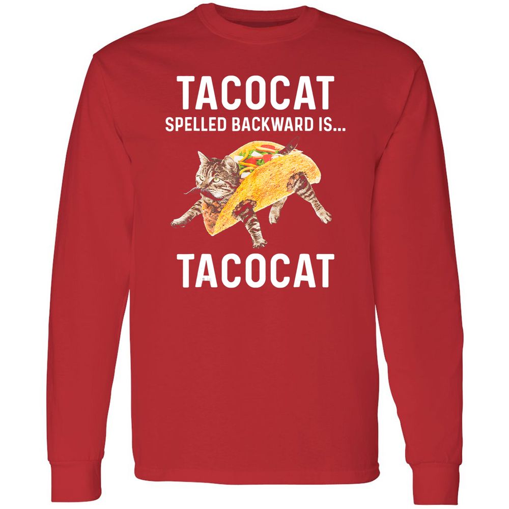 Long Sleeve T-Shirt - QHFGC9S2 - Red - 14