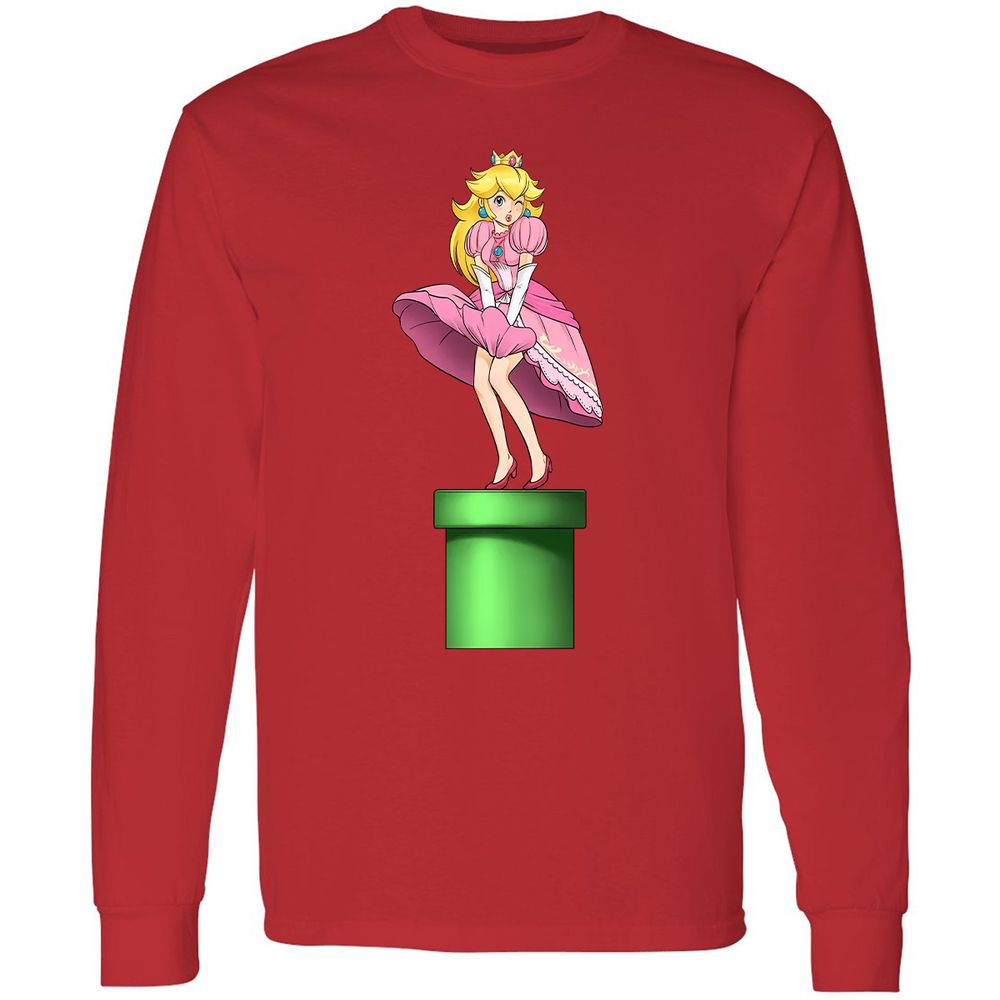 Long Sleeve T-Shirt - 2B43CEQT - Red - 14