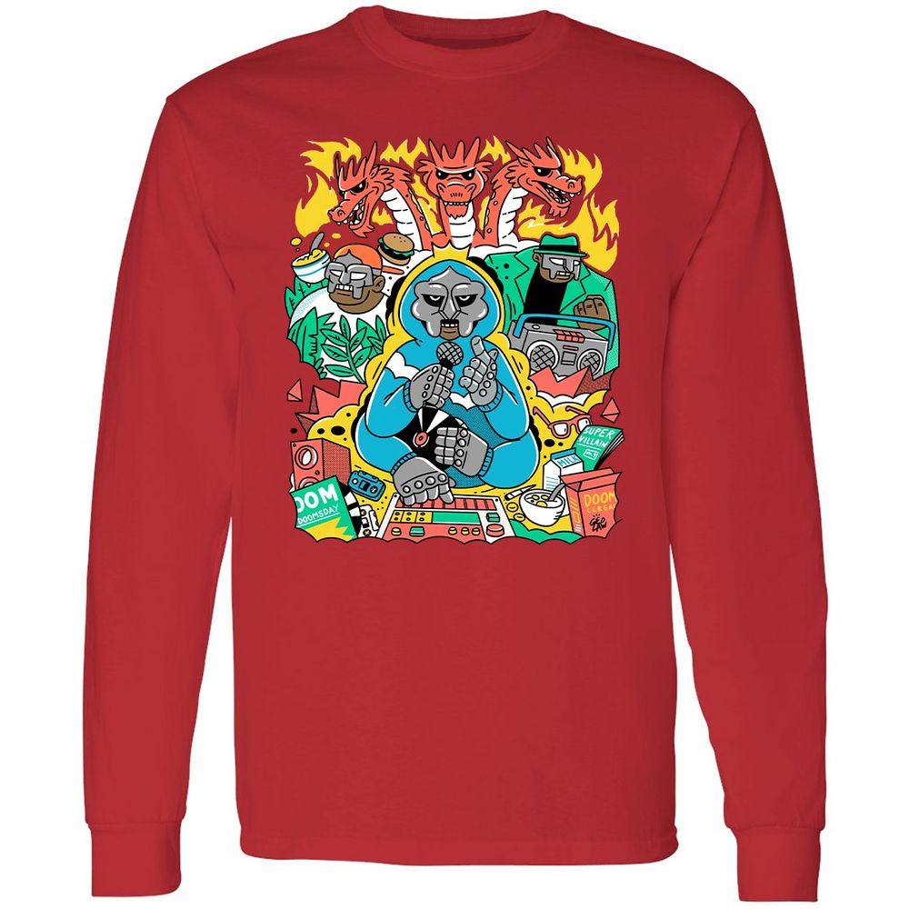 Long Sleeve T-Shirt - WVG2JTX9 - Red - 14