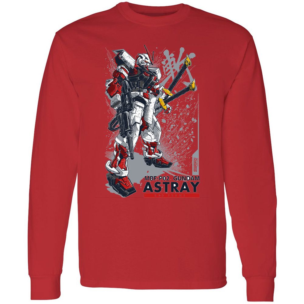 Long Sleeve T-Shirt - HBP8TUM3 - Red - 14