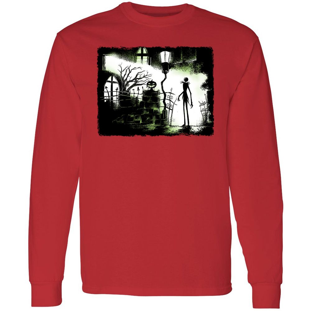 Long Sleeve T-Shirt - Black - Red - 14