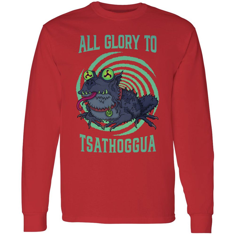 Long Sleeve T-Shirt - QCMKMJSY - Red - 14