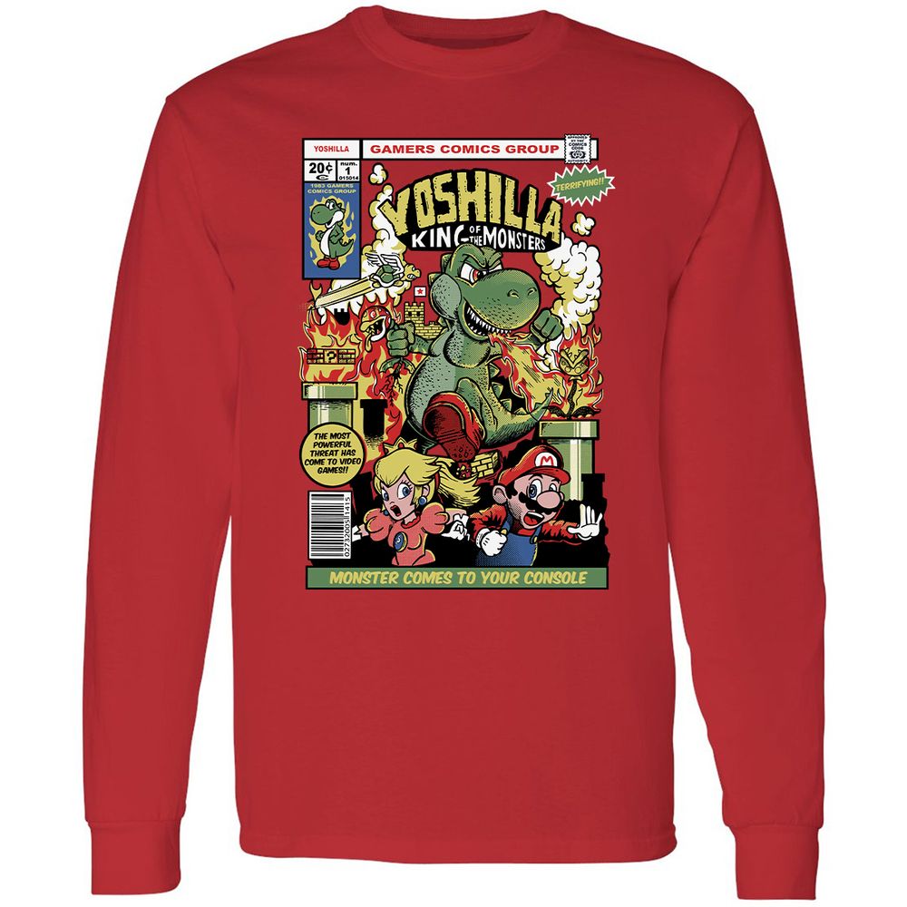 Long Sleeve T-Shirt - LVKVERZJ - Red - 14