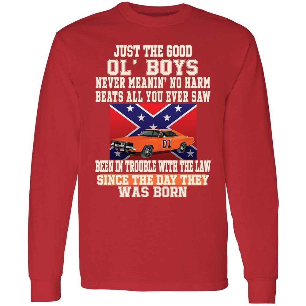 Long Sleeve T-Shirt - CTJQDAXR - Red - 14