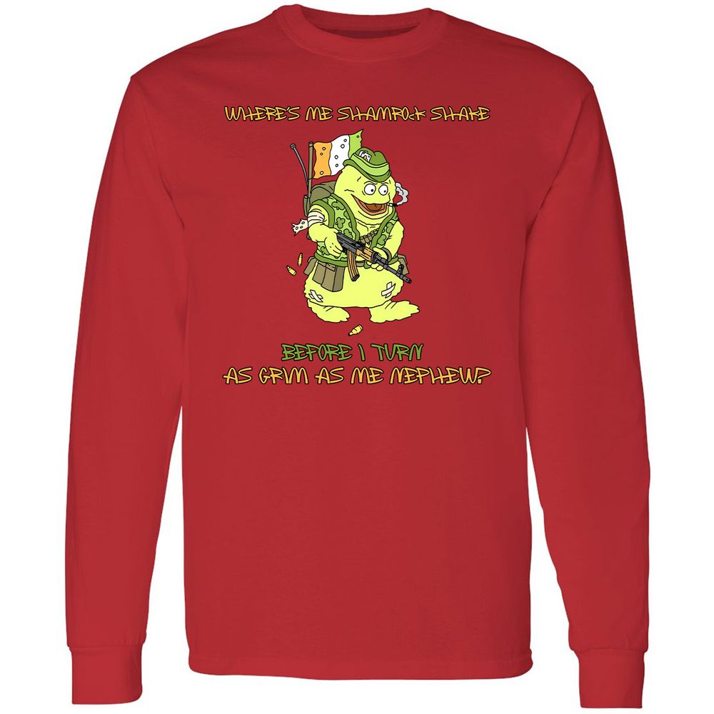 Long Sleeve T-Shirt - U7XANU8K - Red - 14