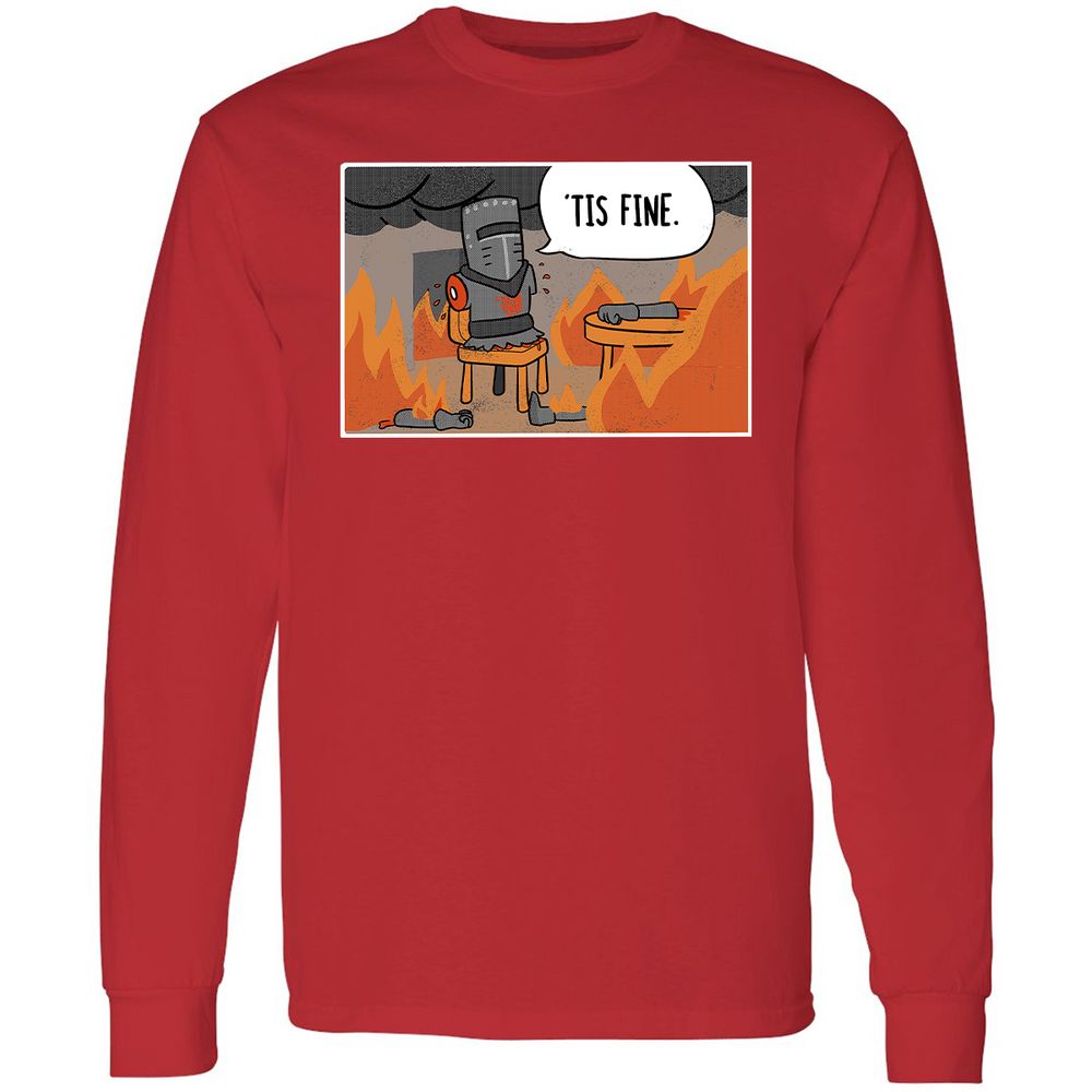Long Sleeve T-Shirt - QAXV3DZ8 - Red - 14