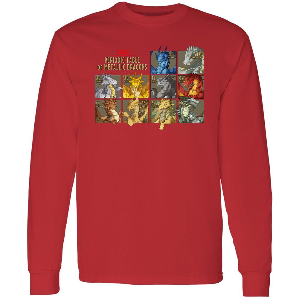 Long Sleeve T-Shirt - CJD79F3Z - Red - 14