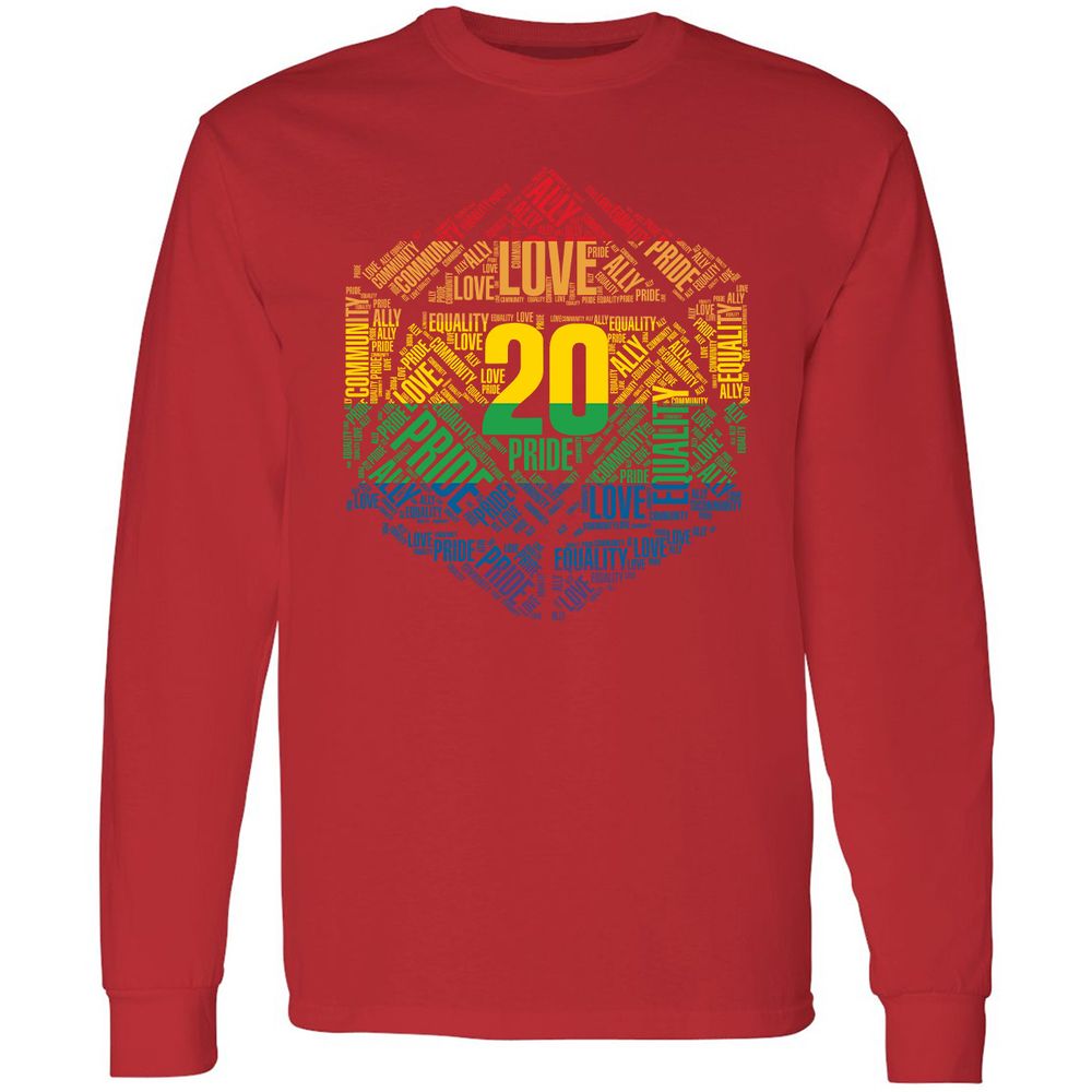 Long Sleeve T-Shirt - 6QGRK3EY - Red - 14