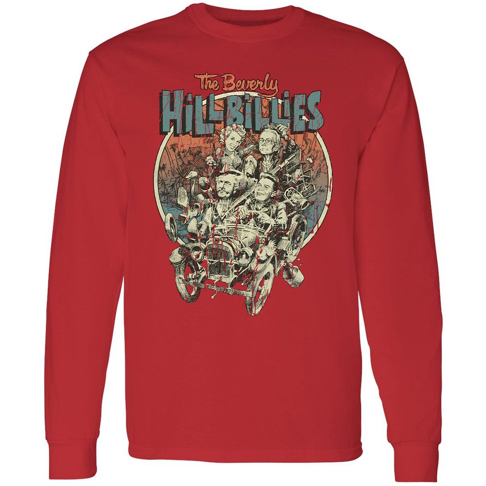 Long Sleeve T-Shirt - X5CJ8QCZ - Red - 14