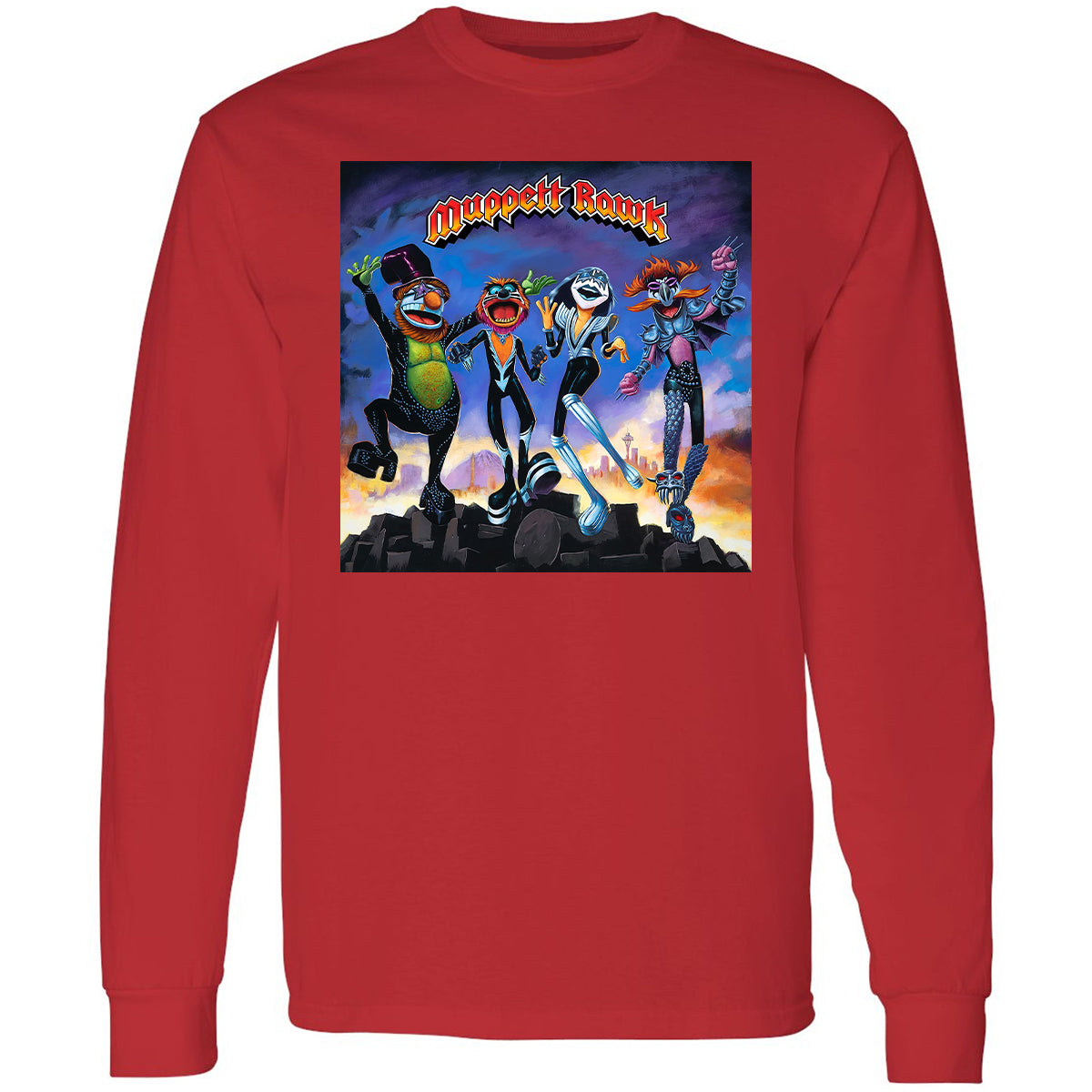 Long Sleeve T-Shirt - QKVUGCVQ - Red - 14