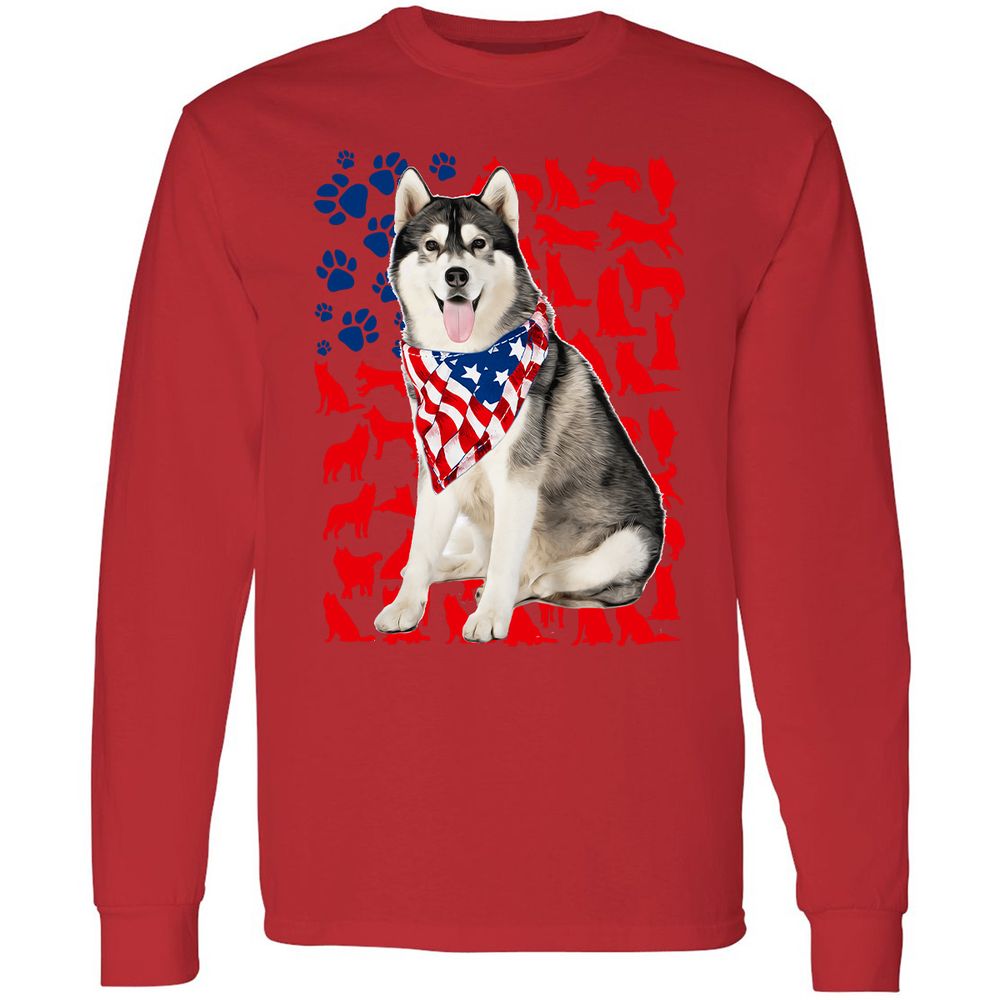Long Sleeve T-Shirt - GG1JBGYU - Red - 14