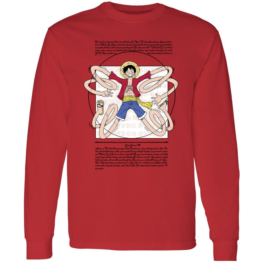 Long Sleeve T-Shirt - CG6R8PGU - Red - 14