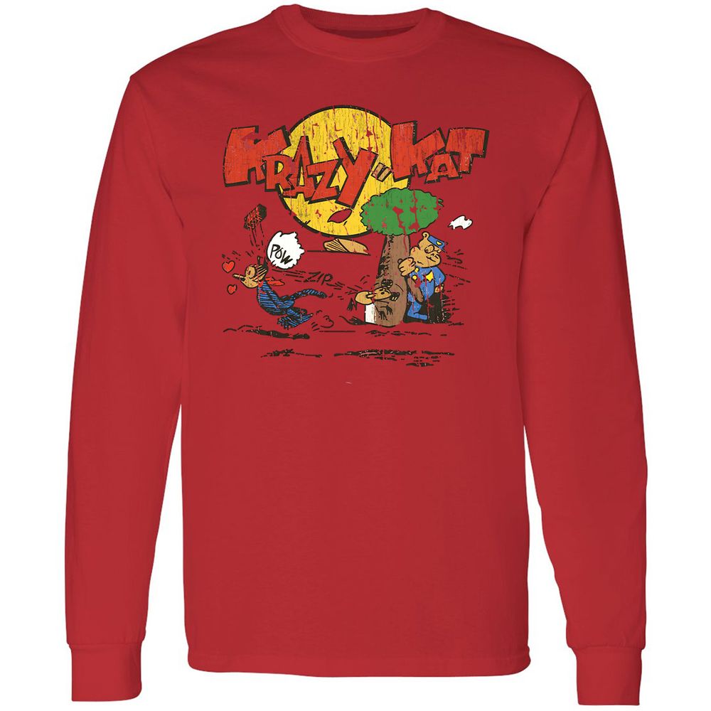 Long Sleeve T-Shirt - 5URQNGDR - Red - 14