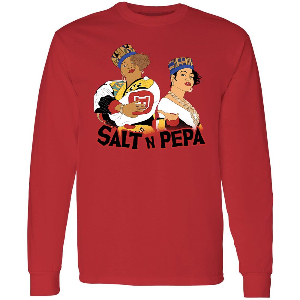 Long Sleeve T-Shirt - White - Red - 14