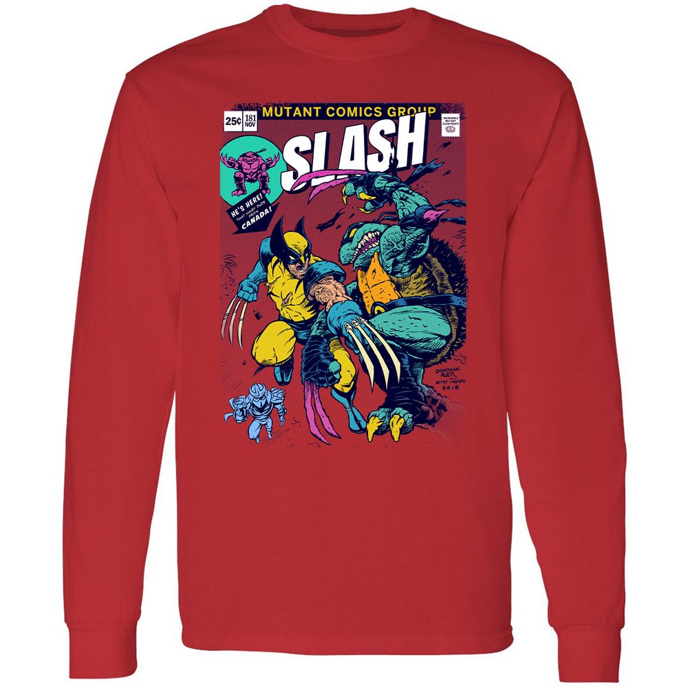 Long Sleeve T-Shirt - 43VRKSCS - Red - 14