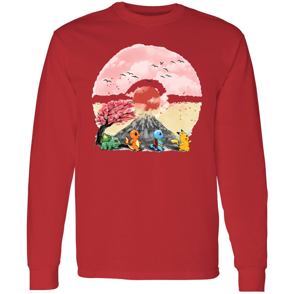 Long Sleeve T-Shirt - 2KAD3BEV - Red - 14