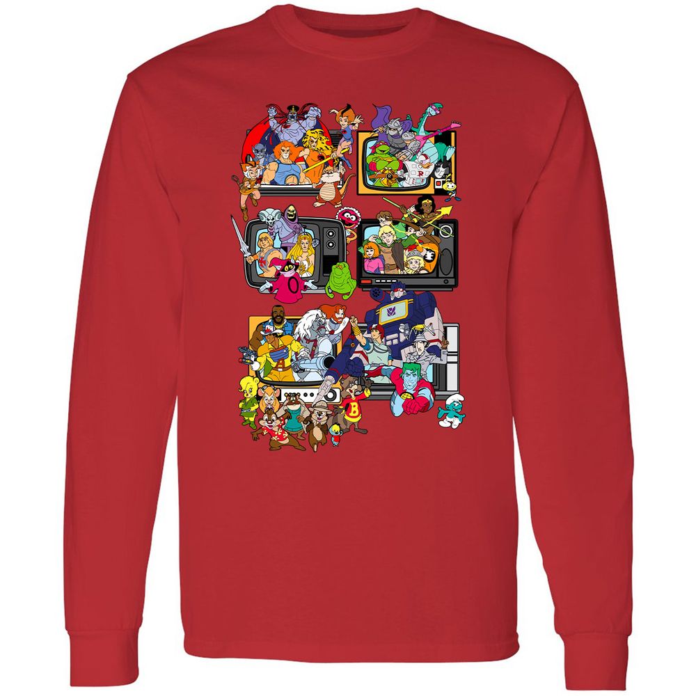 Long Sleeve T-Shirt - W7ZHLMJG - Red - 14