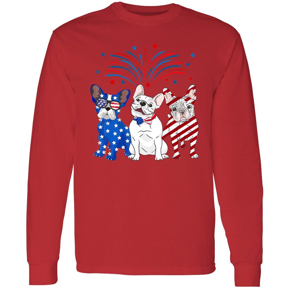 Long Sleeve T-Shirt - E1NH9ZYW - Red - 14