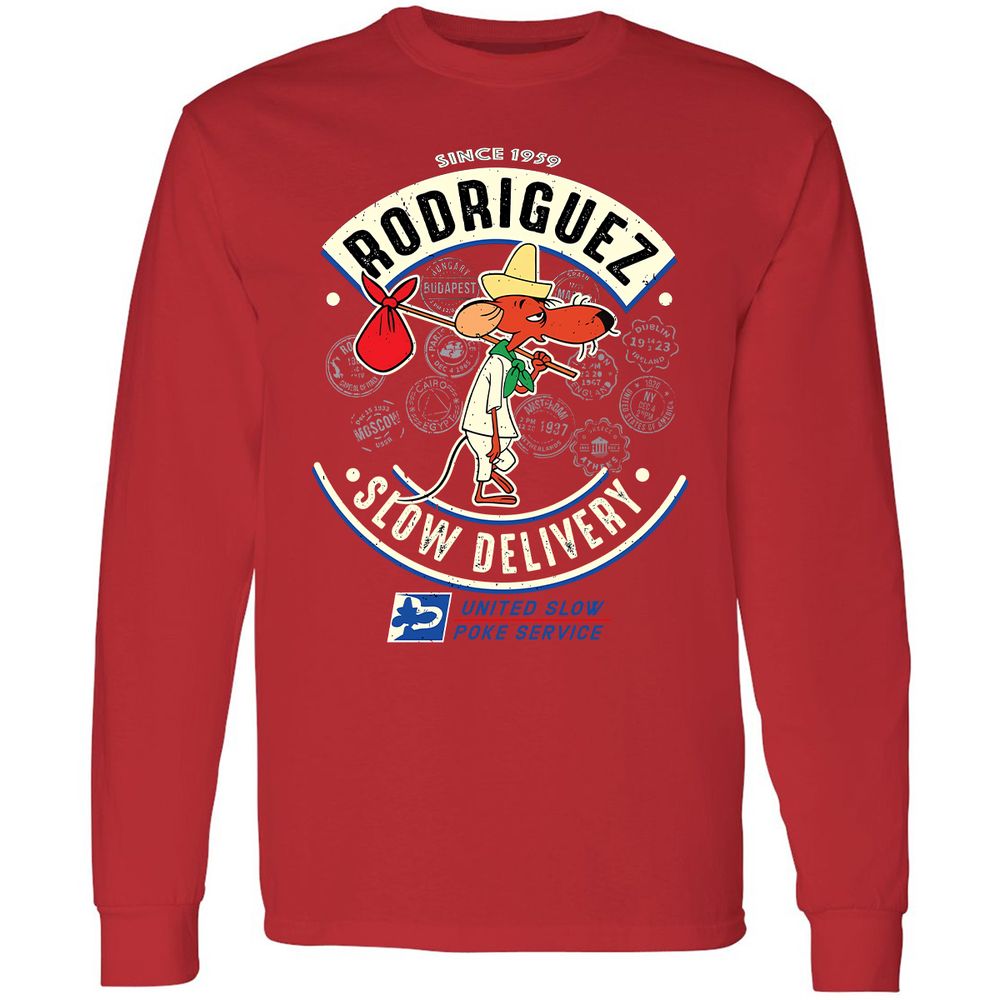 Long Sleeve T-Shirt - CSDZJ8GX - Red - 14
