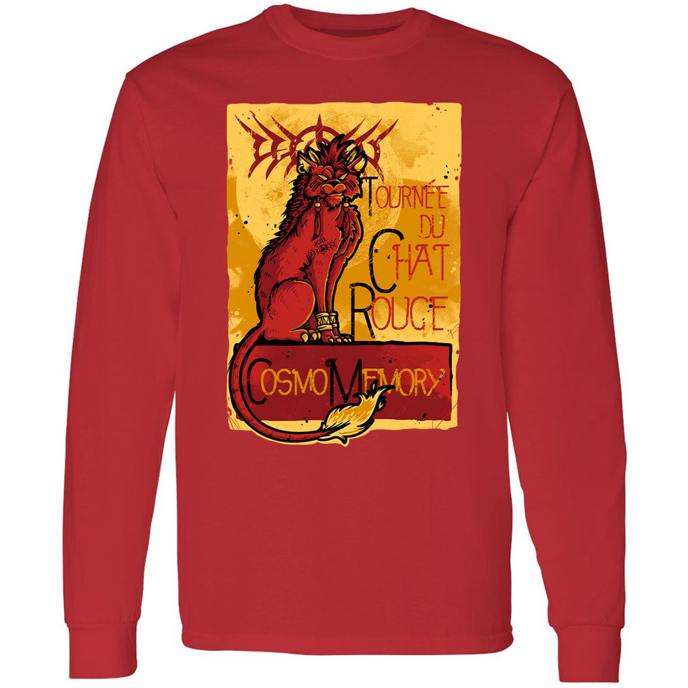 Long Sleeve T-Shirt - QXXD6GWM - Red - 14