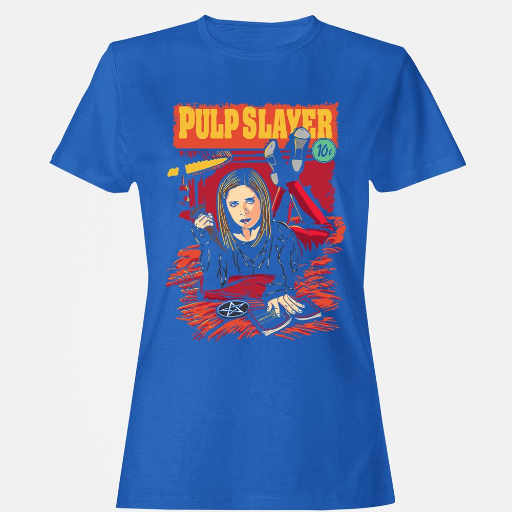 Women's T-Shirt - 67G4VQM8 - Royal - 14