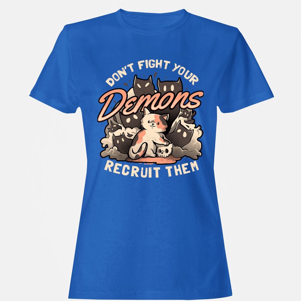 Women's T-Shirt - A4YQWAFN - Royal - 14