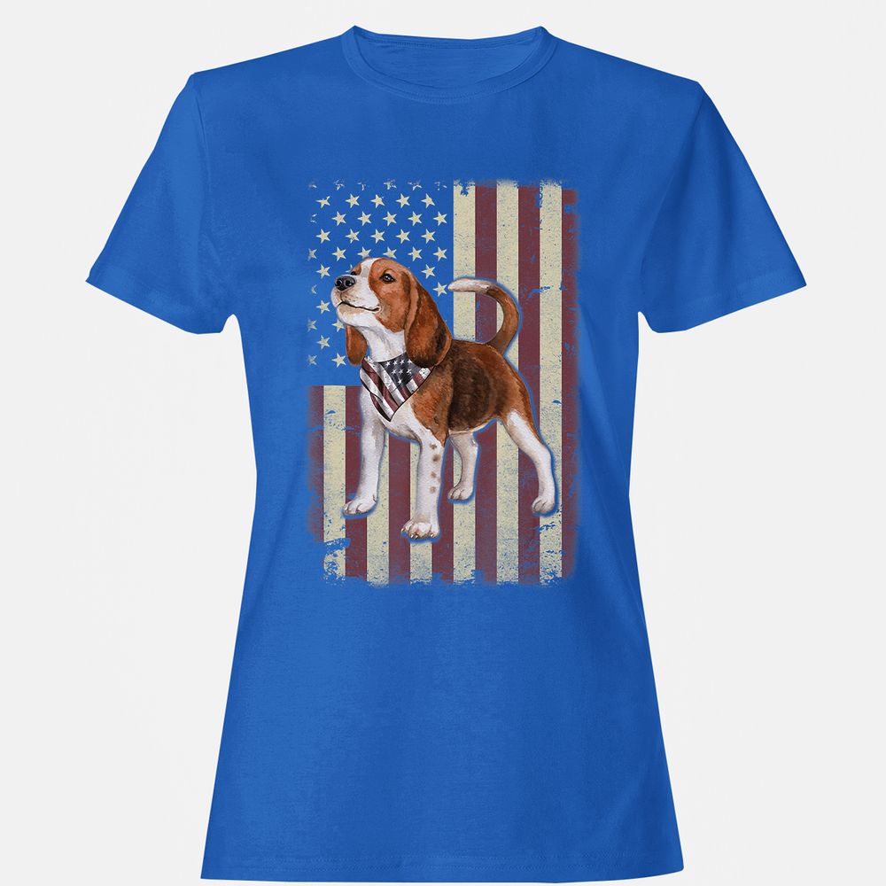 Women's T-Shirt - U7B8VL9V - Royal - 14