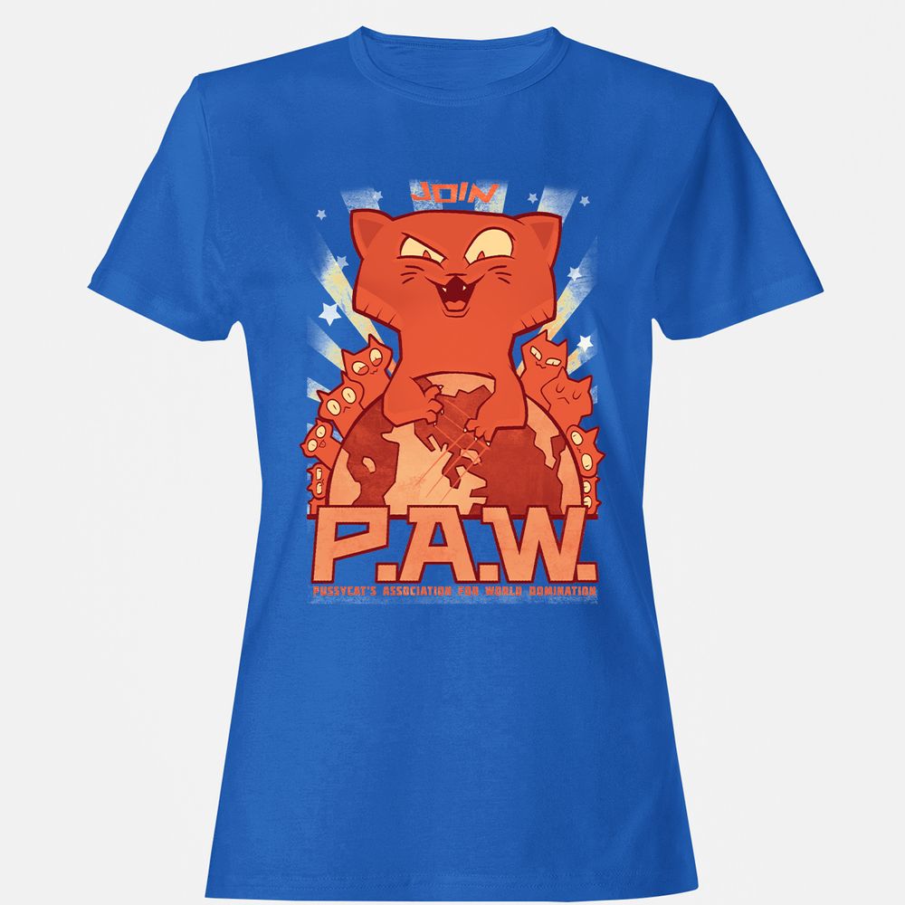 Women's T-Shirt - AKHXD7TQ - Royal - 14