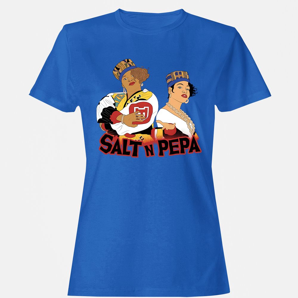 Women's T-Shirt - White - Royal - 14