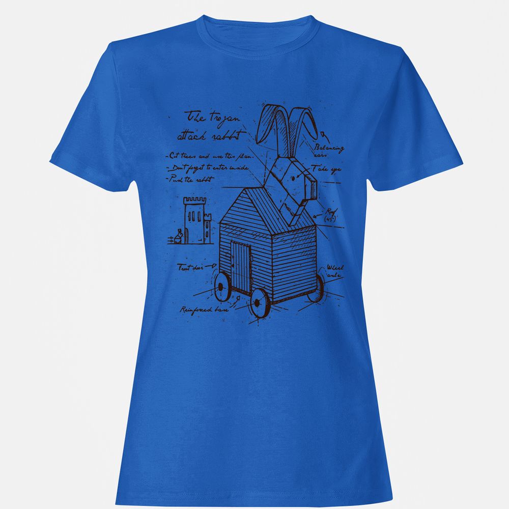 Women's T-Shirt - BANU83N7 - Royal - 14