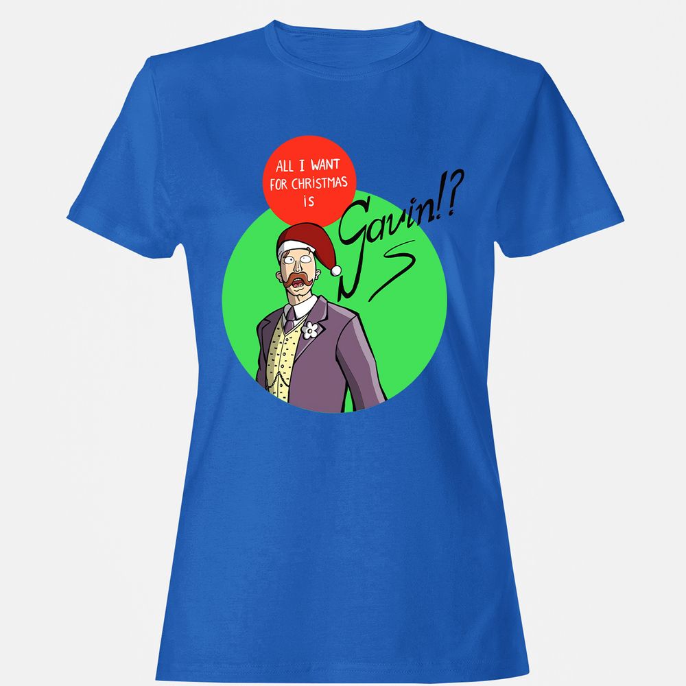 Women's T-Shirt - B5JMH1VX - Royal - 14