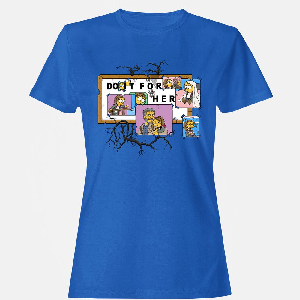 Women's T-Shirt - 77ELXE7H - Royal - 14