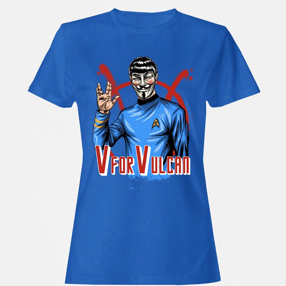 Women's T-Shirt - U5F81ZRQ - Royal - 14