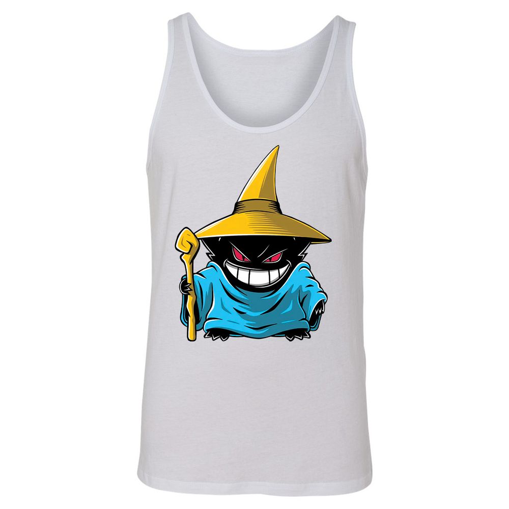 Unisex Jersey Tank - Black - White - 14