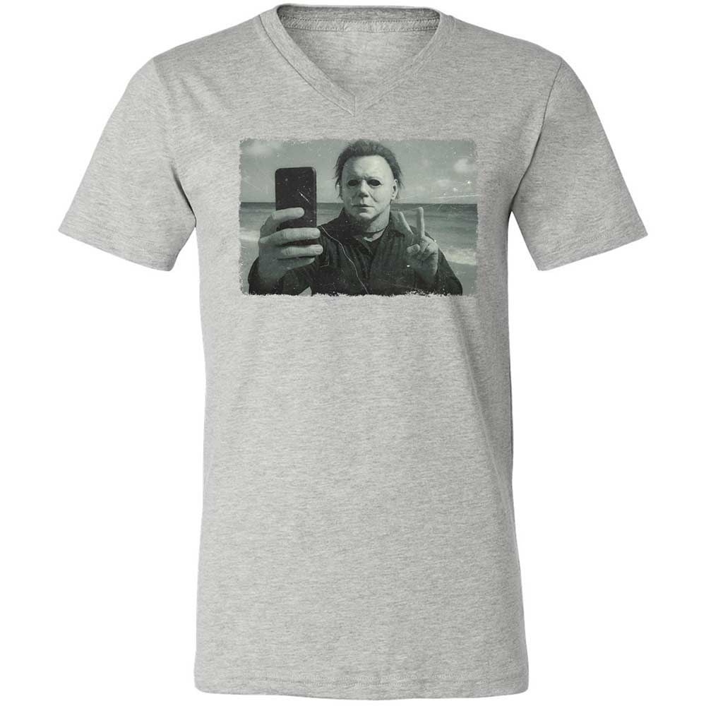 Unisex V-Neck T-Shirt - 8QT7X672 - Athletic Heather - 15