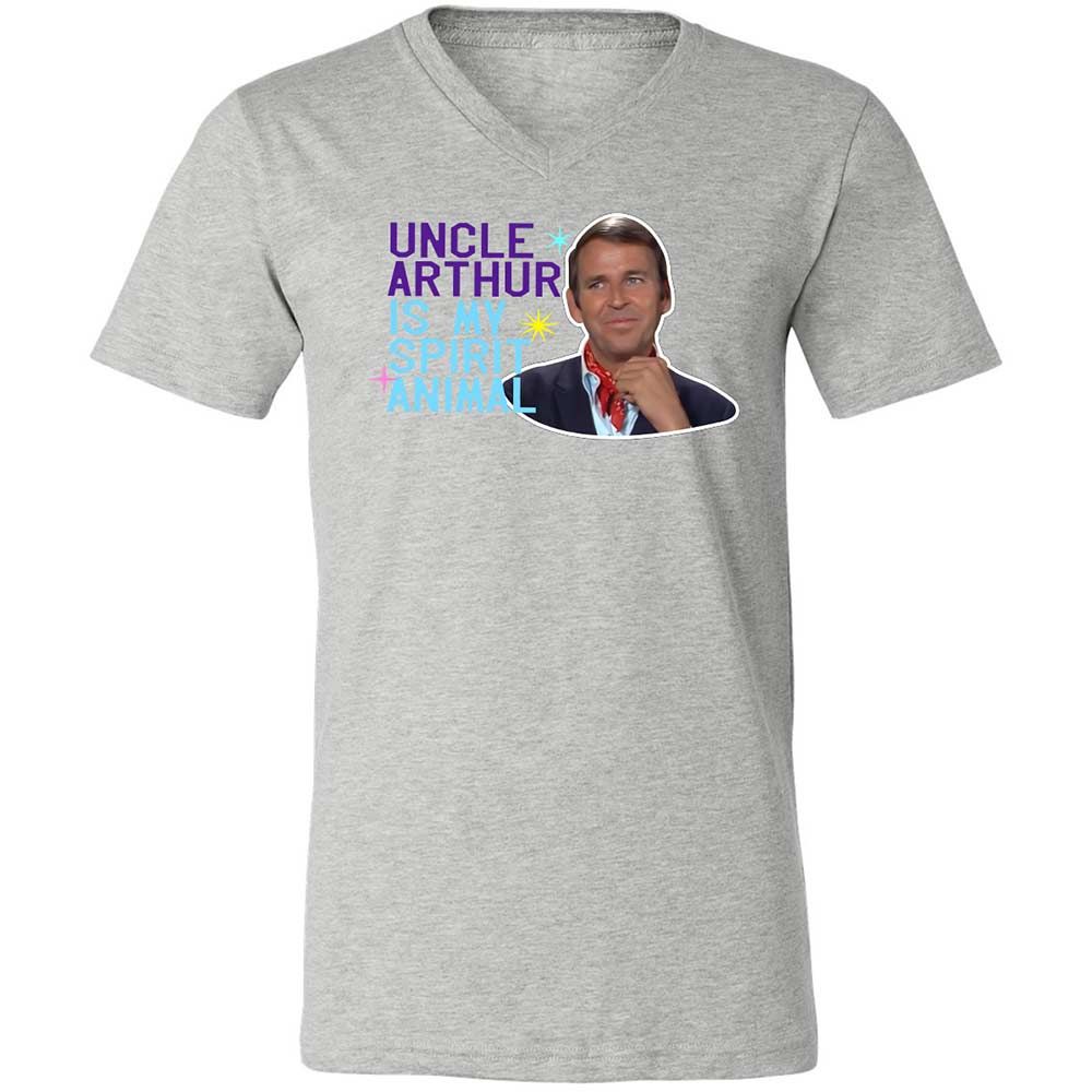 Unisex V-Neck T-Shirt - QBVG3XTZ - Athletic Heather - 15