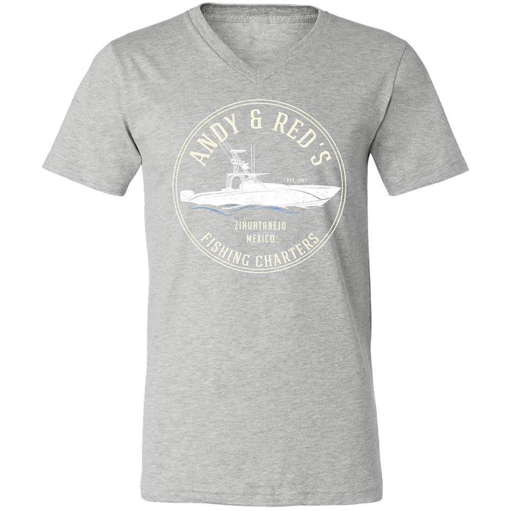 Unisex V-Neck T-Shirt - UP7ZFRMP - Athletic Heather - 15