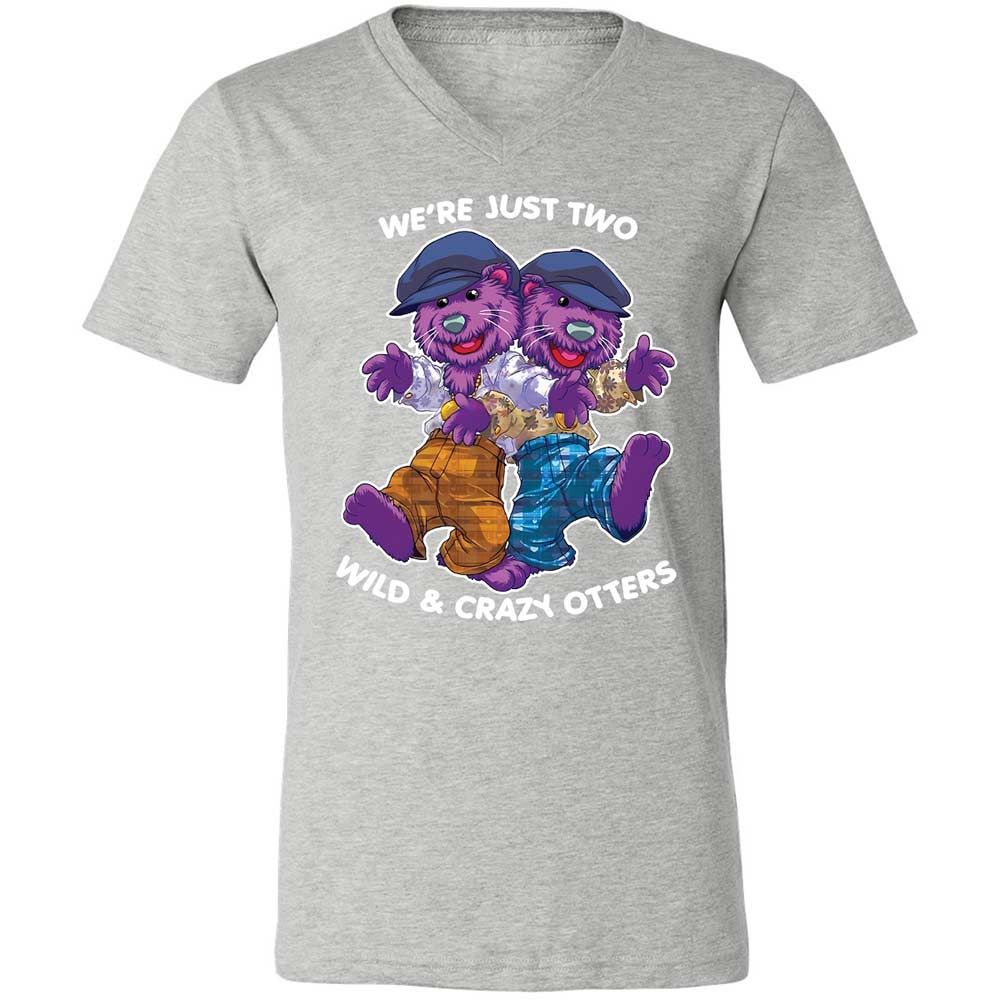 Two wild & crazy otters - Athletic Heather - 15