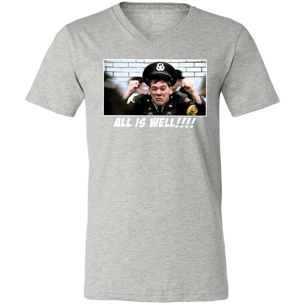 Unisex V-Neck T-Shirt - Q6XM7DZE - Athletic Heather - 15