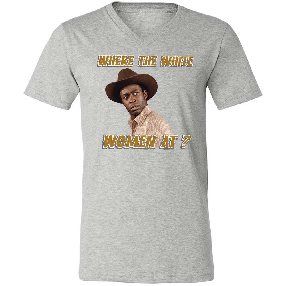 Unisex V-Neck T-Shirt - FYGNUFSF - Athletic Heather - 15