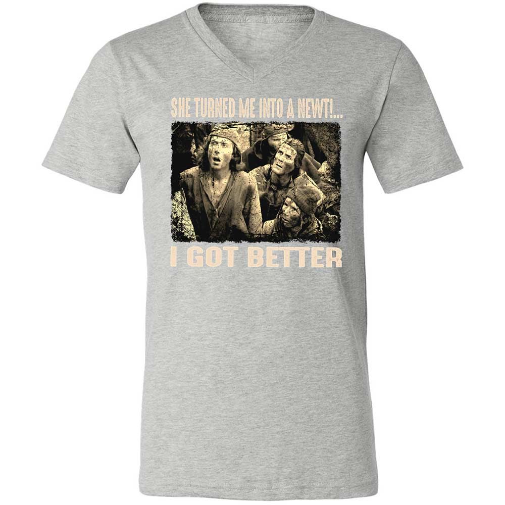 Unisex V-Neck T-Shirt - BPXQG833 - Athletic Heather - 15