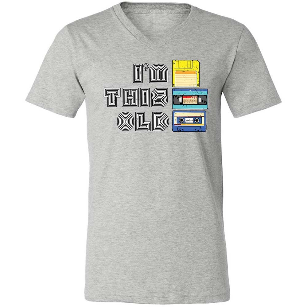 Unisex V-Neck T-Shirt - Black - Athletic Heather - 15