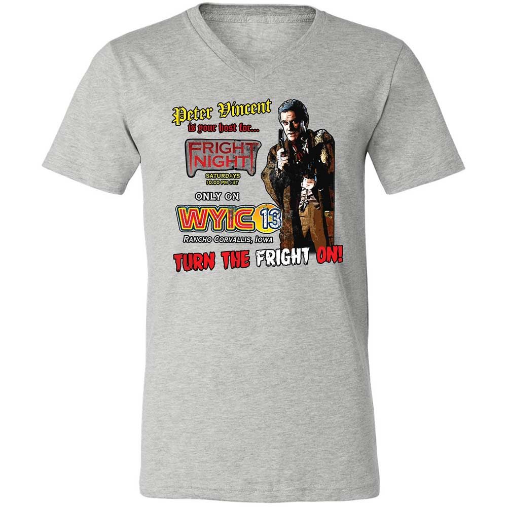 Peter Vincent Fright horror night cult - Athletic Heather - 15