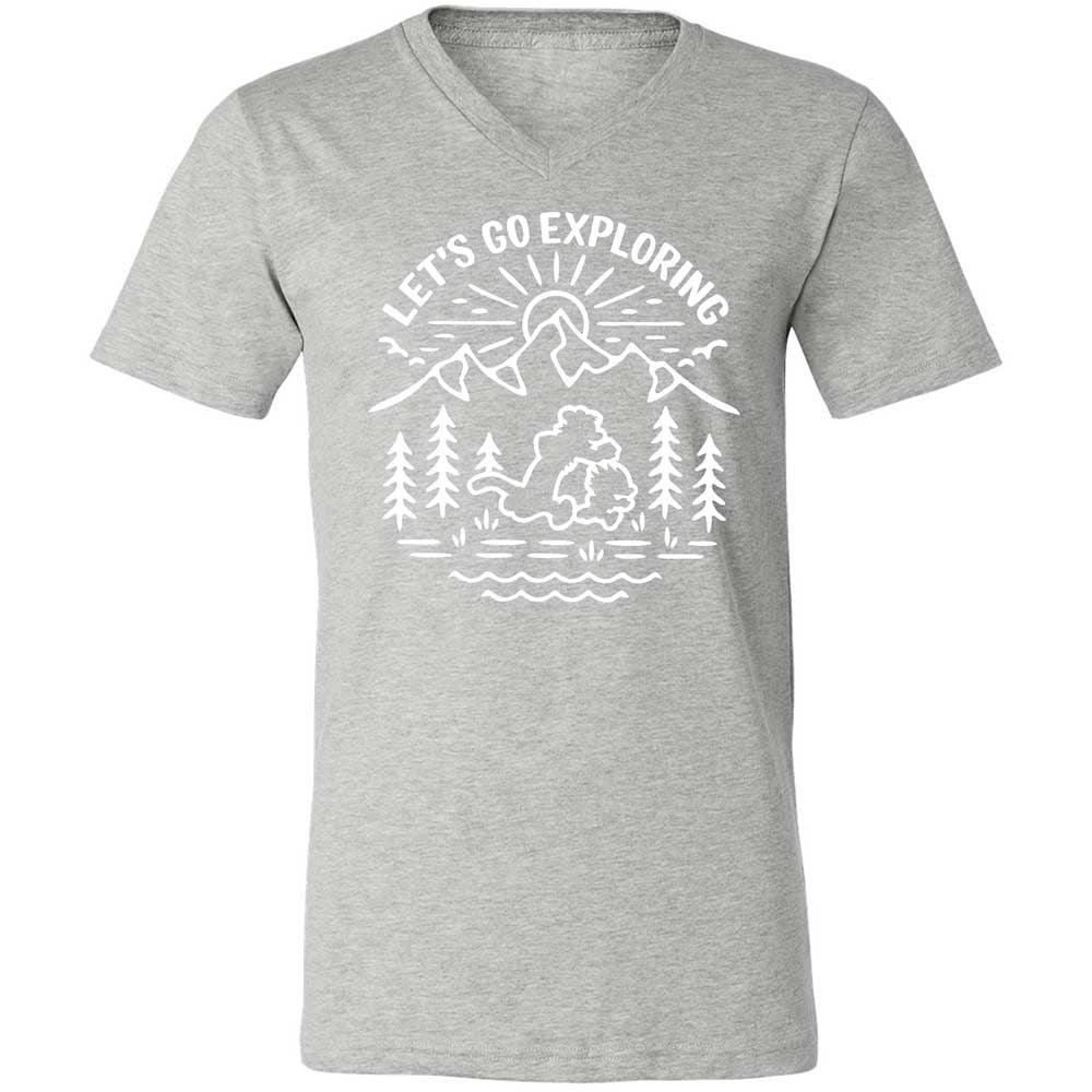 Unisex V-Neck T-Shirt - GEE99RSA - Athletic Heather - 15
