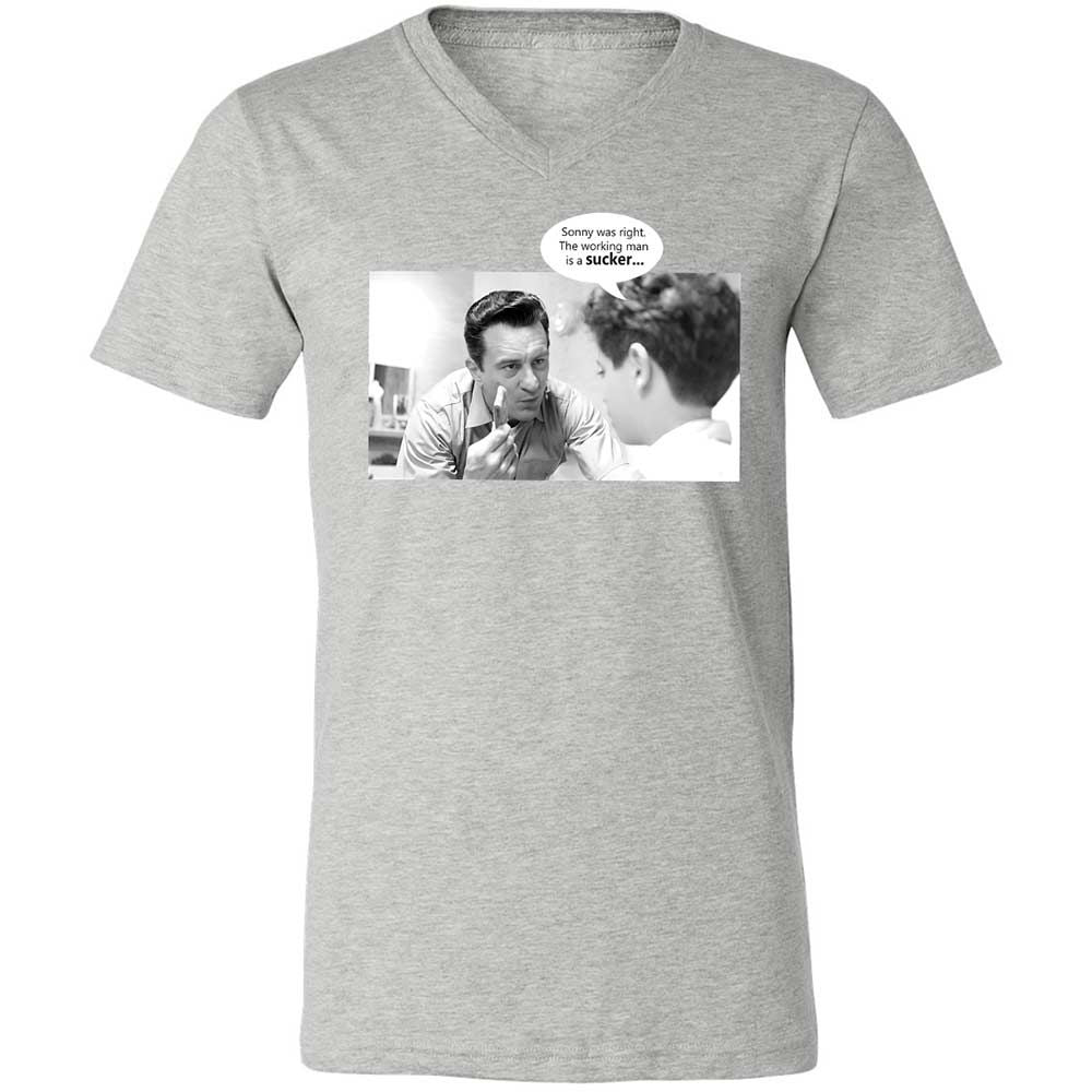 Unisex V-Neck T-Shirt - 1XFDQHCD - Athletic Heather - 15