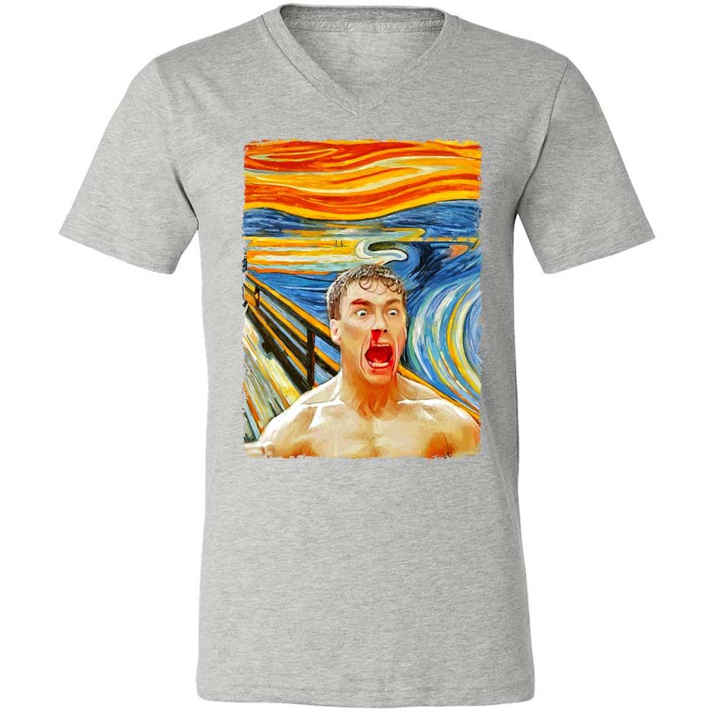 Unisex V-Neck T-Shirt - PJBVXW67 - Athletic Heather - 15