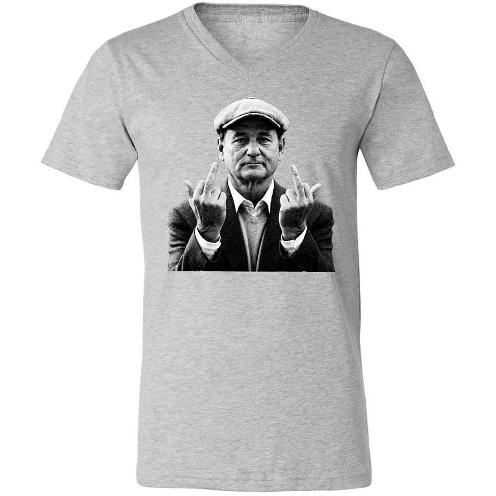 Bill Murray Middle Finger - Athletic Heather - 15
